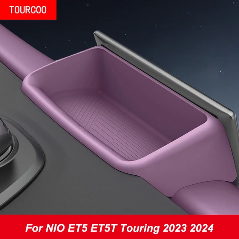 For NIO ET5 ET5T Touring 2023 2024 Center Console Instrument Panel Navigation Rear Silicone Storage Box Accessories