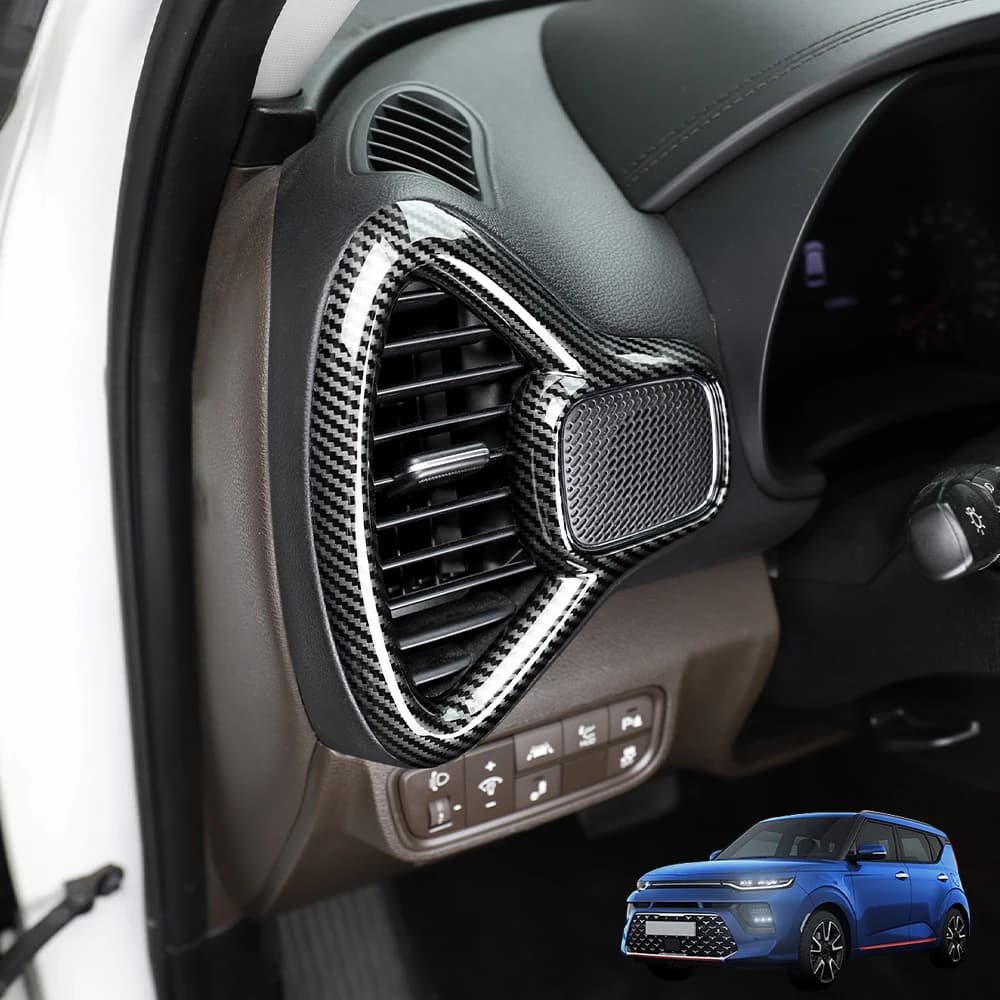 For Kia Soul 2020-2025 Accessories Car Dashboard Front Both Side Air Vent Outlet Cover Stripe Trim Interior Parts LHD