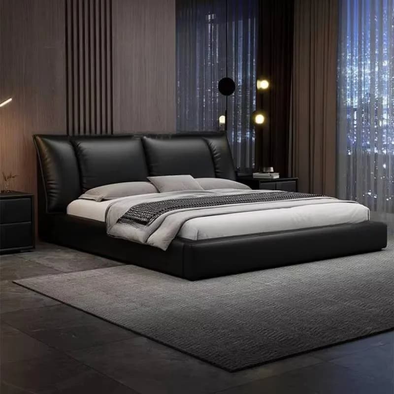 Elegant Storage Double Bed King Modern Nordic Lit Pliable Bedroom Beds Frame Sets Nightstands Cama De Casal Home Furniture