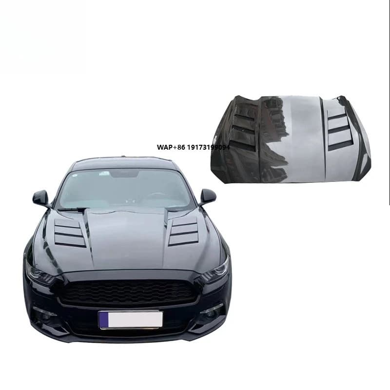 2015-2017 for Mustang Modified MBJ Style Carbon Fiber Front Hood with Bolts