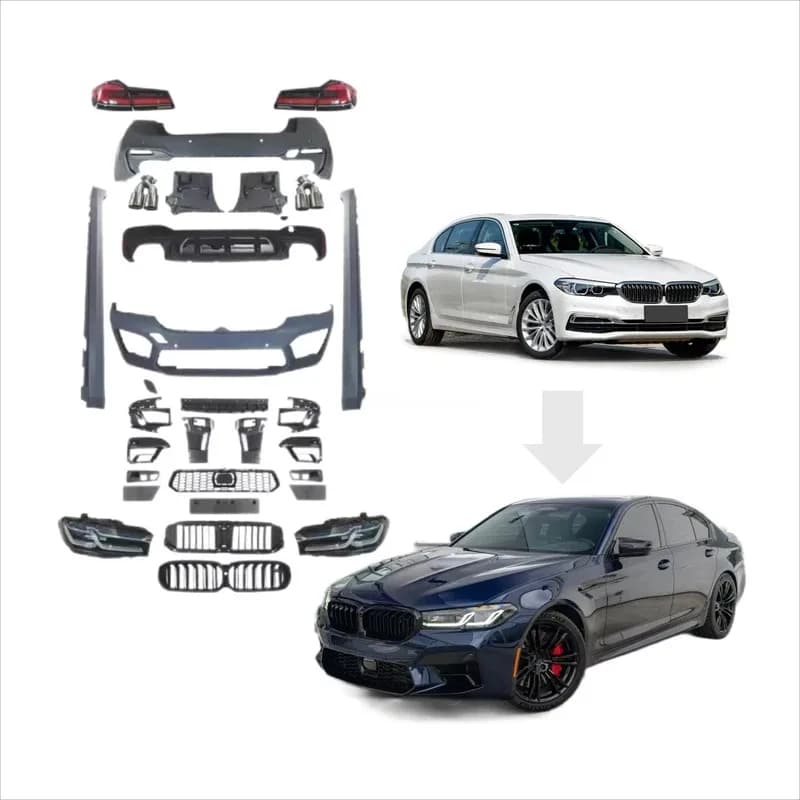 Hot Sale for  G30 PRE 2017-2021 Facelift G30 2023 LCI M5 CS Hood Fender Upgr Bodykit New Front Bumper LED Headlights