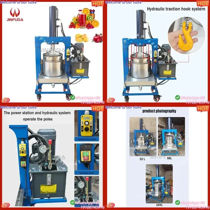 2026Hot Electric Hydraulic Heavy Cold Press Juice Juicer Squeezer Extractor Machine for Pomegranate Pineapple Herb Fruit