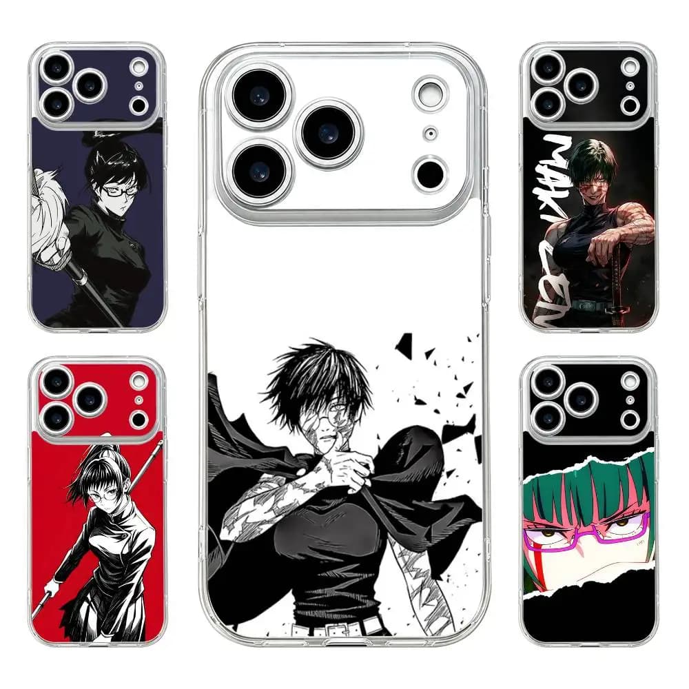 M-Maki ZeninS  Phone Case for iPhone 17 16 15 11 12 13 14 Plus 15 ProMax  Pro 16e Ultra Thin Clear TPU Cover Bag