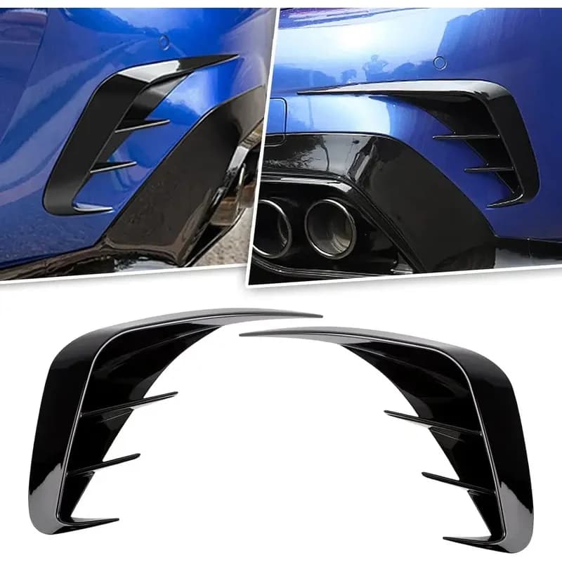Car Rear Bumper Lip Spoiler For BMW 3 Series G20 M-Sport 320e 330e 318i 320i 325i 330i 340i 2019-2022 Air Vent Outlet Cover Trim