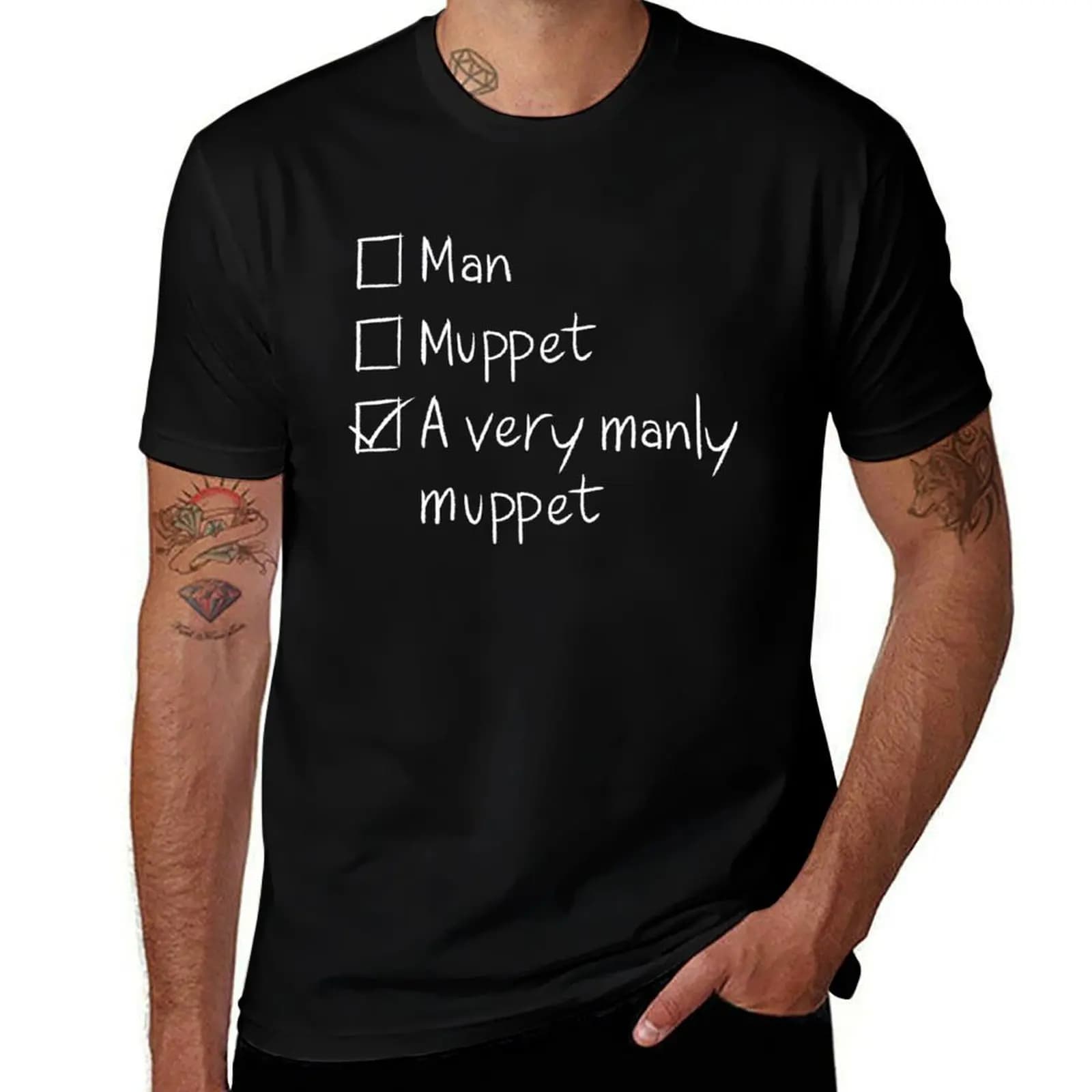 Man or Muppet T-Shirt Sport Basic Moisture Wicking Tee T-Shirt