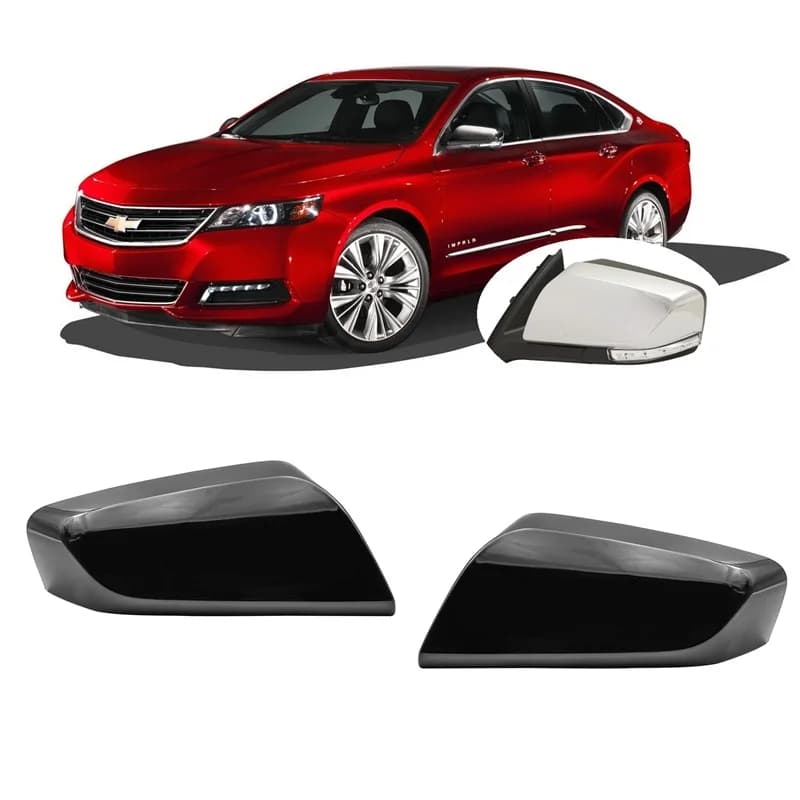 for Chevrolet Impala 2014 2015 2016 2017 2018 2019 2020 Gloss Black or White Side Mirror Cover Housing Cap