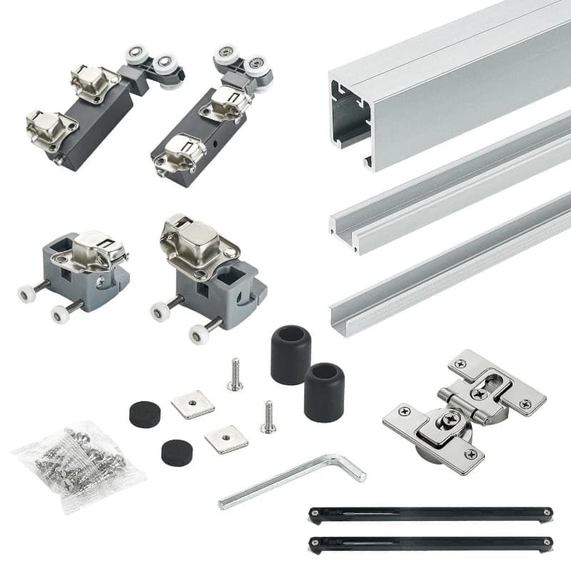 Folding door hardware accessories, sliding door hanging rail cloakroom