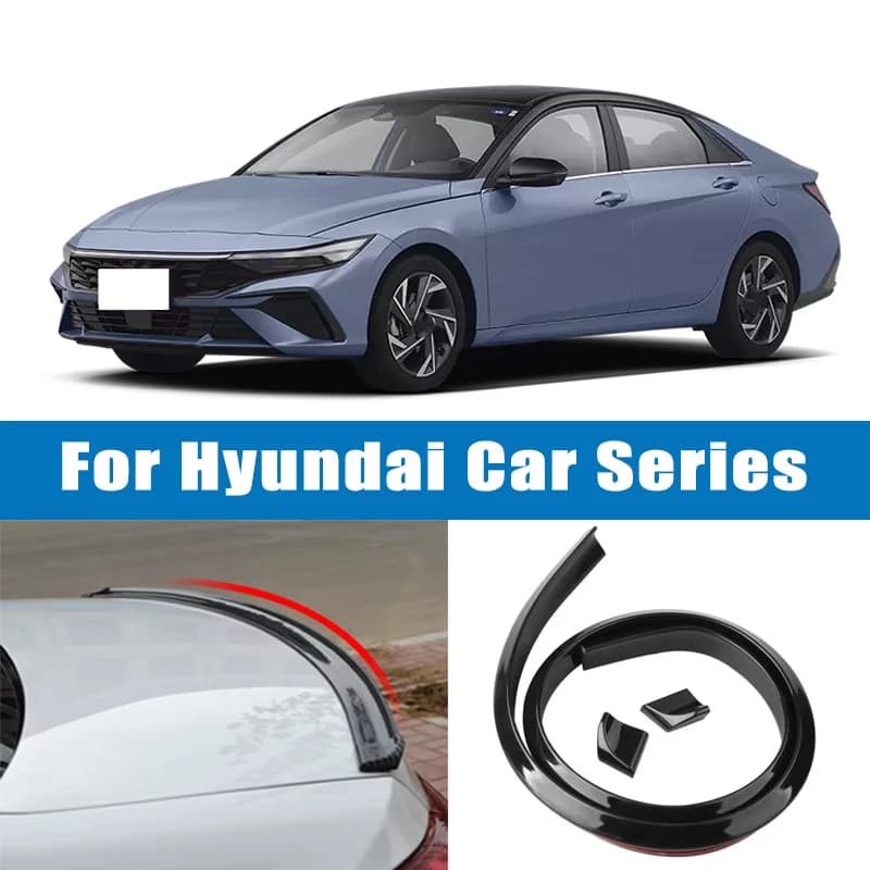 1.5M Car-Styling 5D Carbon Fiber Spoilers Styling DIY Refit Spoiler For Hyundai Elantra Sonata Tucson SantaFe Kona Veloster