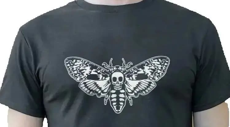 Unique Cool Design Death's Head Moth T-Shirt (Mens)  hip hop Tees