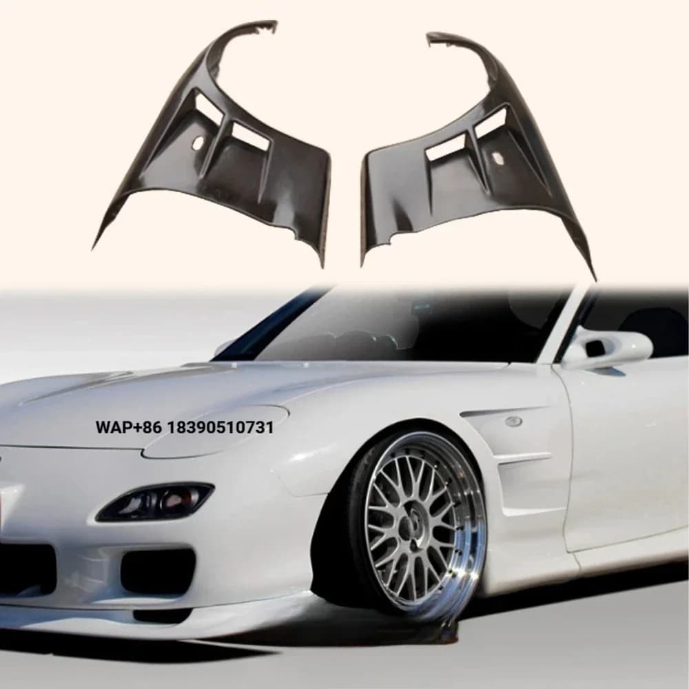 Car Modified Body Kit Front Side Fender for RX-7 FD RX7 FD3S BN Style Carbon Fiber Front Bumper Fender Pair +25mm