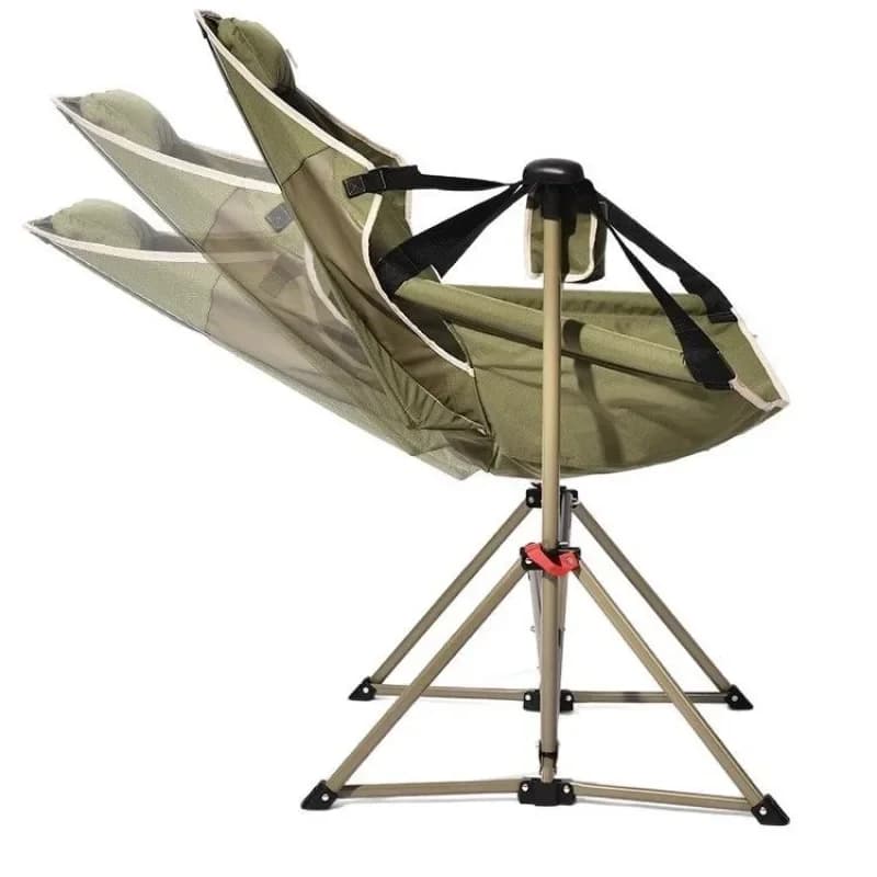 Outdoor folding rocking chair, portable adjustable field camping leisure garden swing chair lazy, rocking chair