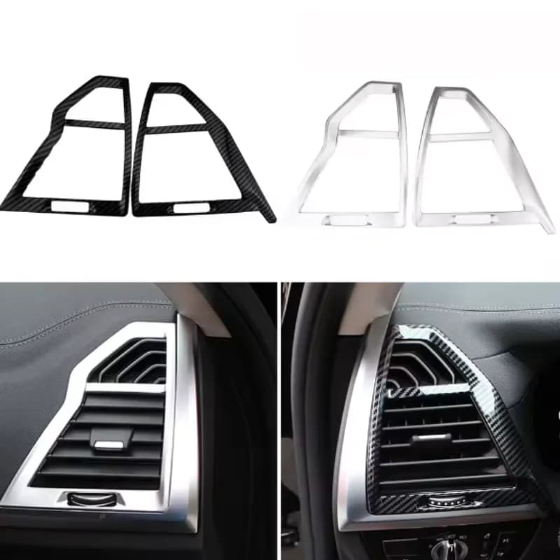 Car Front Air Conditioning Outlet Trim For BMW X3 X4 G01 G02 2018 - 2022 AC Vent Cover Decoration Sticker Interior Accessories