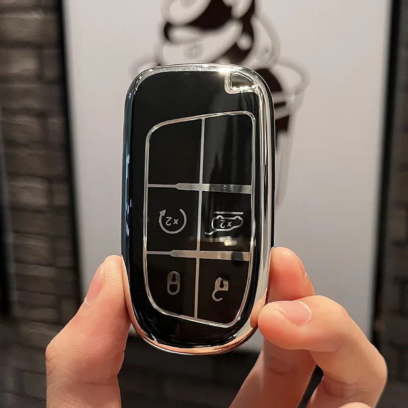 Tpu Car Key Case Cover For Jeep Grand Cherokee Renegade Fiat Freemont Dodge Charger Challenger Durango Journey 2 3 4 Button