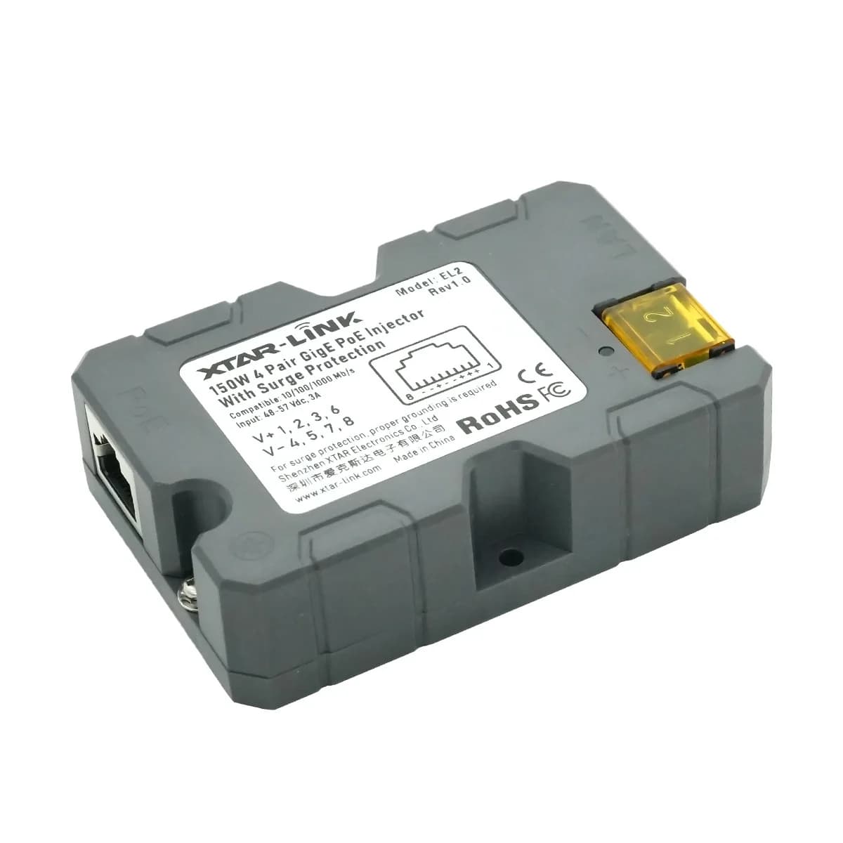 EL2 GEN2 150W Ethernet PoE Power Supply Injector Adapter for Outdoor Signal Bridge Roof Wireless Network Equipment Accessory Ki
