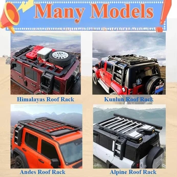 Hot 4X4 Off Road Cargo Carriers Car Roof Luggage Racks Platform Roof Racks for  Wrangler JK JL