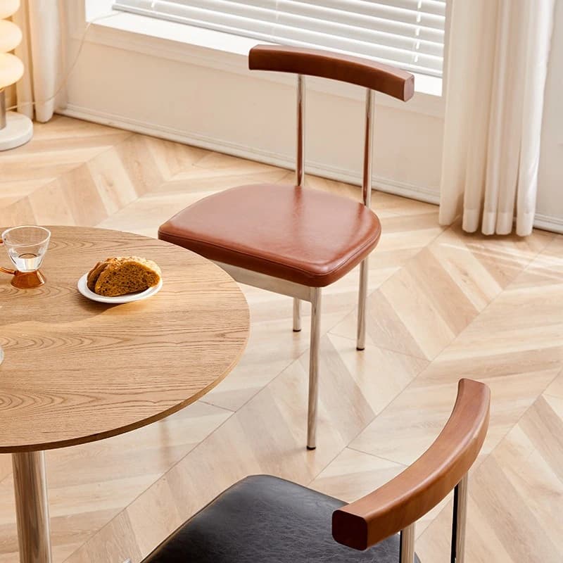 Medieval dining chair solid wood backrest dining table and chairs home French designer Nordic Internet celebrity