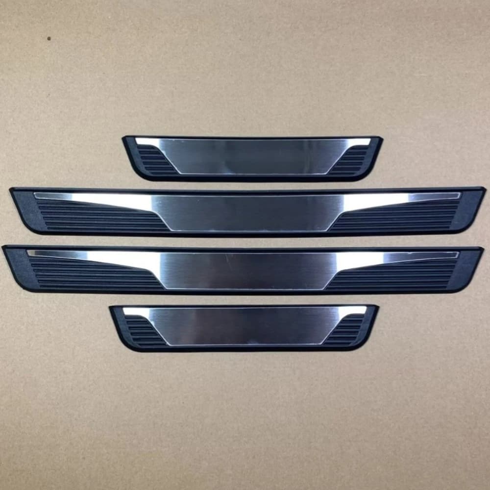 For Honda Ridgeline 2027 2026 2025-2019 2018 2017 Door Sill Protector Sticker Stainless Steel Plastic Trim Strip 3D Car Interior