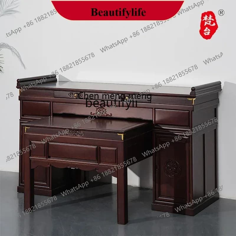 D178  New Chinese-style table solid wood, simple table table, Gongtai incense table, middle hall table