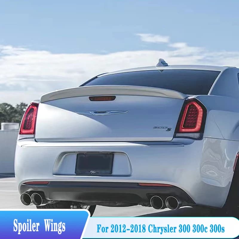 For 2012-2018 Chrysler 300 300C 300S Car Rear Trunk Spoiler Roof Spoiler Wings ABS Material Car Exterior Tuning Trim Accessories