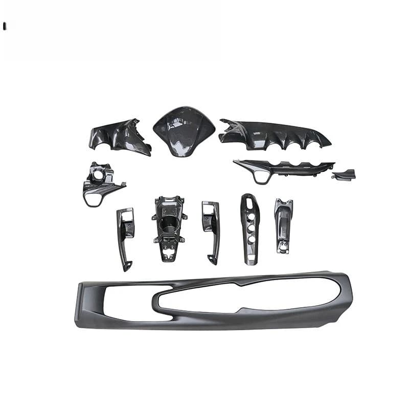 Suitable for modifying and upgrading the original car interior carbon fiber air conditioner port trim central control button bas