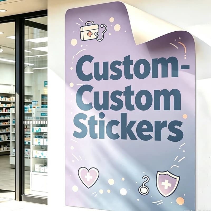 Any Size 100cm Custom Stickers Personalized Large Size Stickers for Mall Windows Outdoor Facade Commercial Advertising Promotion