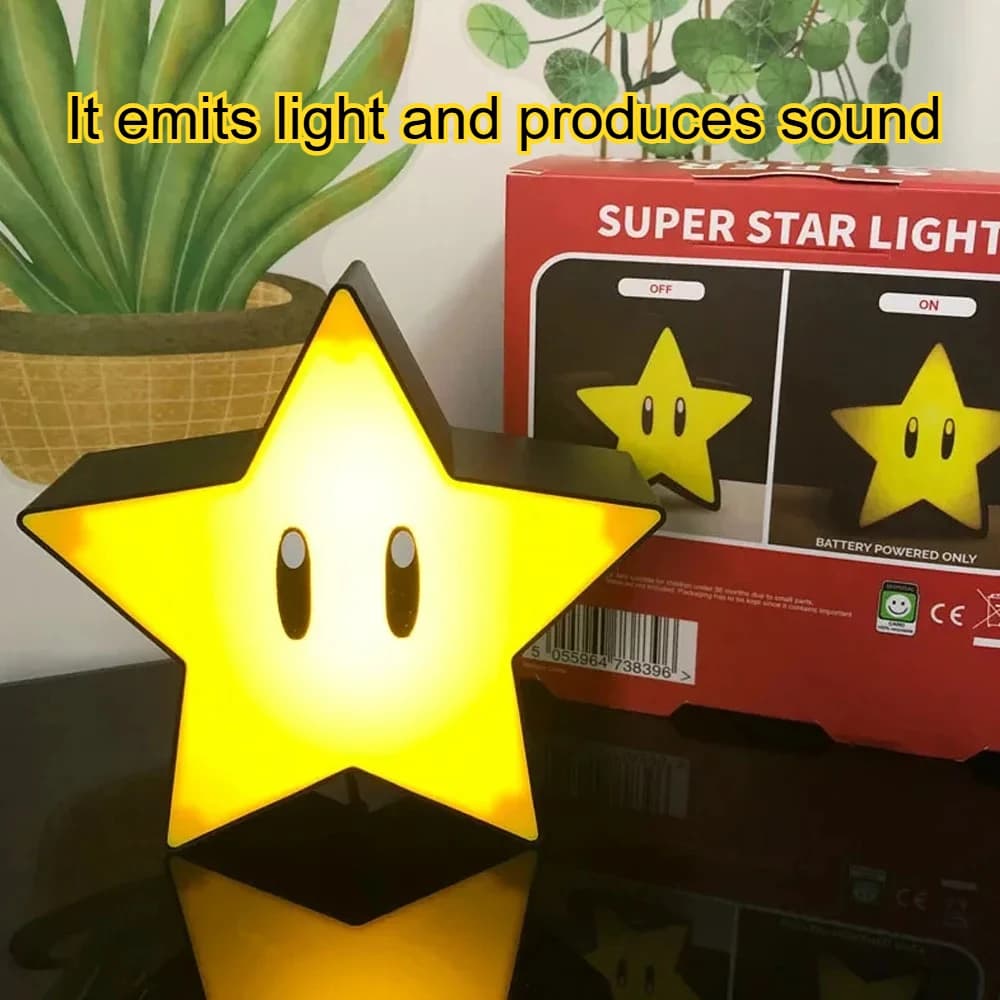 LED Star Light Desk Decor Lamp, USB Rechargeable Night Light with Music & Sound Control for Home Decor & Gifts