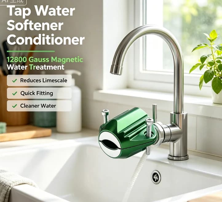 Physical Magnetic Water Softener 12800 Gauss No Chemical Descaler Anti‑Scale For Agricultural Irrigation Household Water Line