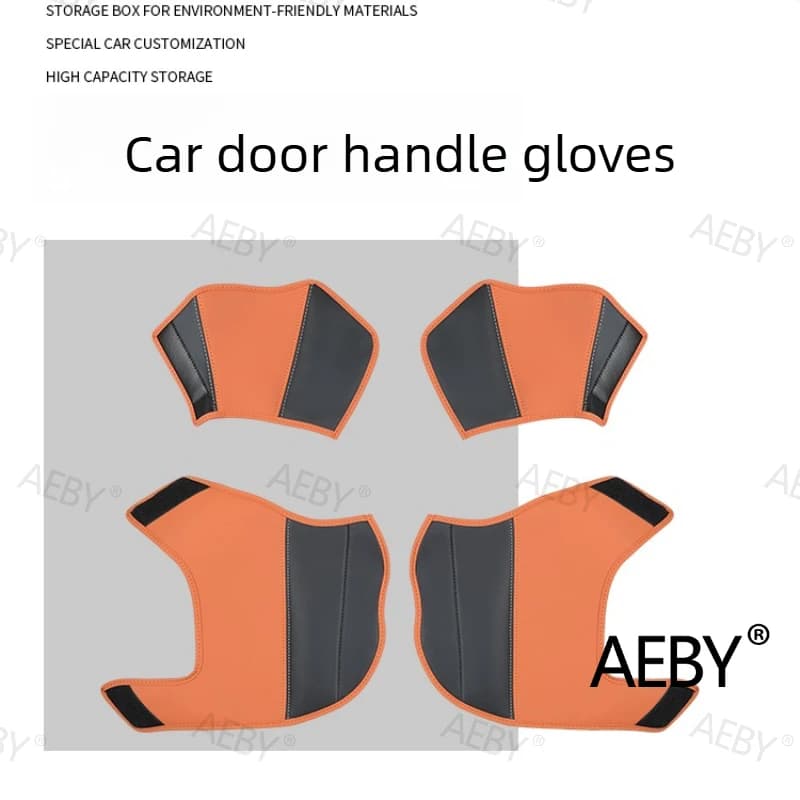 For BYD Sealion 7 2024 Car Grab Handle Cover,Leather Door Protector Sleeve,Soft Leather Anti-Slip Pad,Anti-Scratch Interior Pad