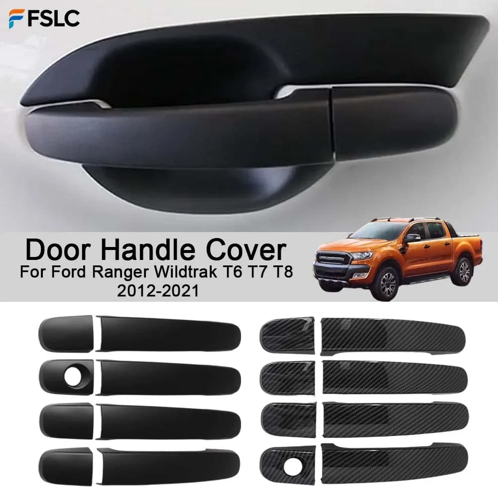 Cars Accessories Door Handle Cover For Ford Ranger Wildtrak T6 T7 T8 2012-2021 Car Decoration Stickers Upgrade
