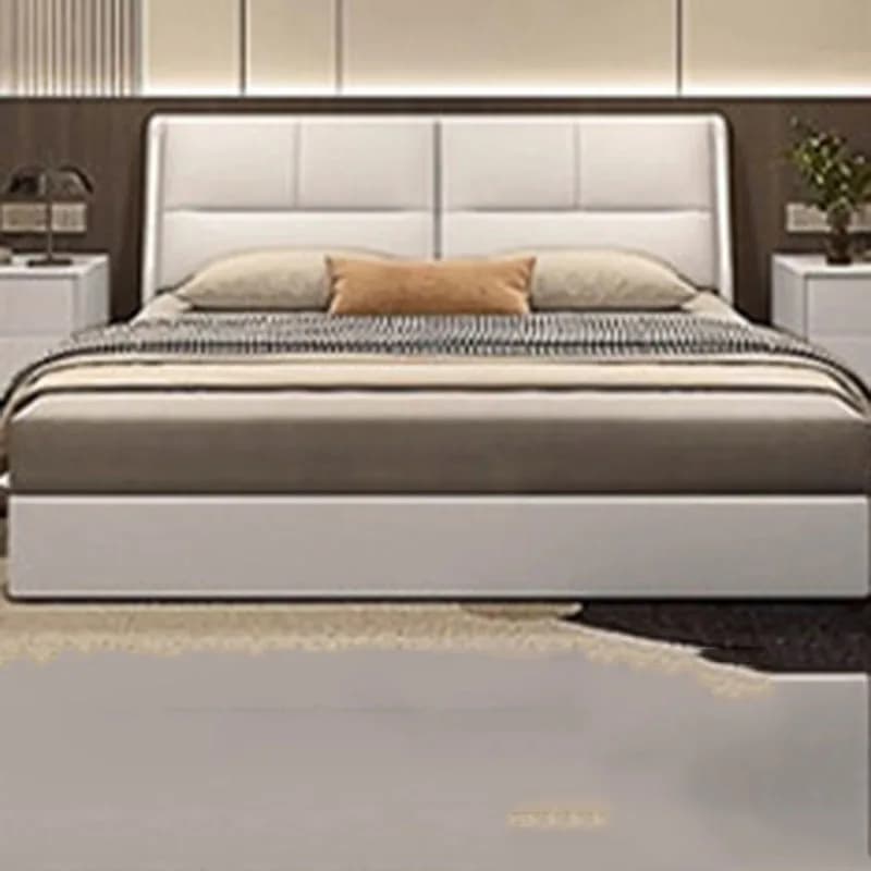Simple Japanese Bed Frame Wooden Design Queen Double Floor Girls Full Bed Beauty Princess Letto Matrimoniale Salon Furniture