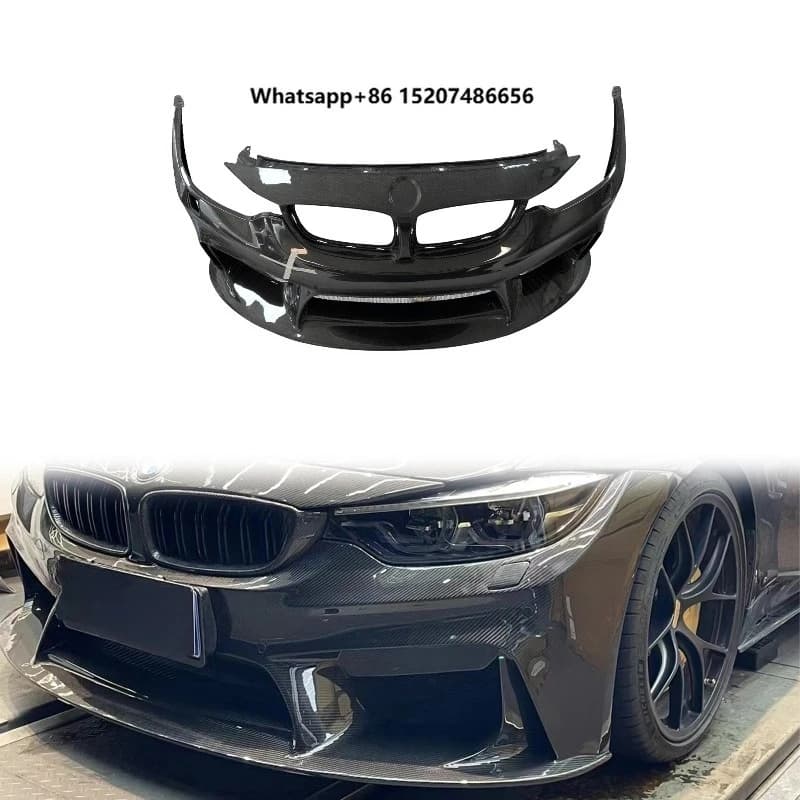 M3/M4 3D Style  Auto Parts Front Bumper Carbon Fiber Body Kit for M3/M4 F80/F82 (Full Carbon Fiber)