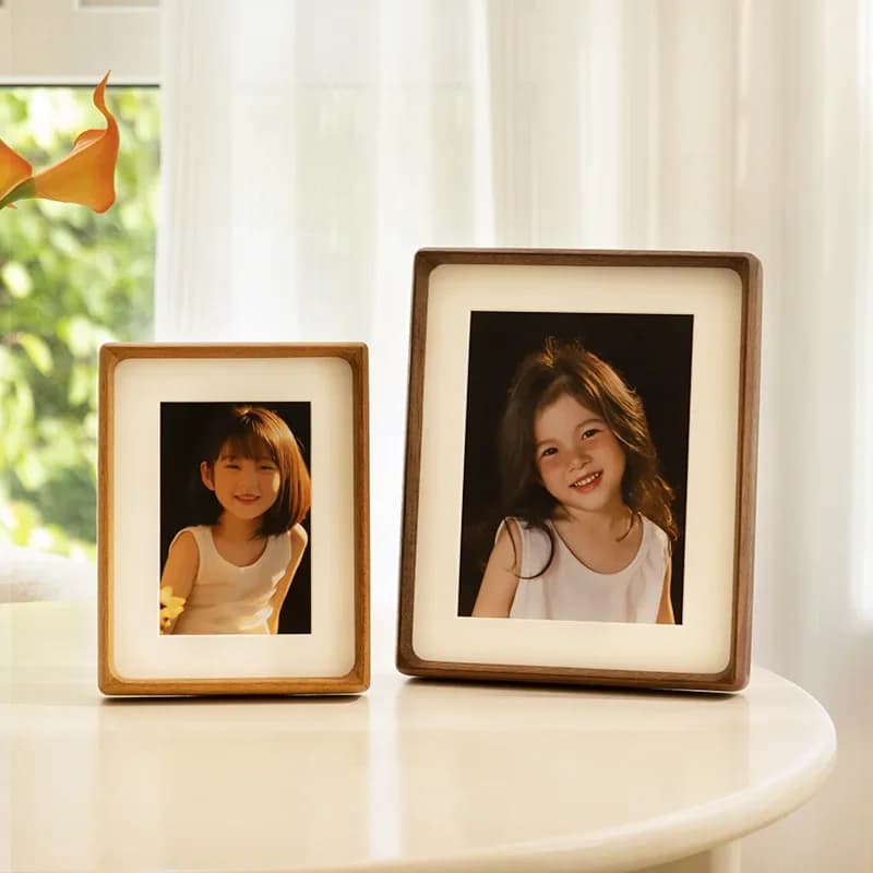 Solid Wood Picture Frame Black Walnut and Teak Photo Frame for Home Display Elegant Art Frame for Family Memories Home Decor