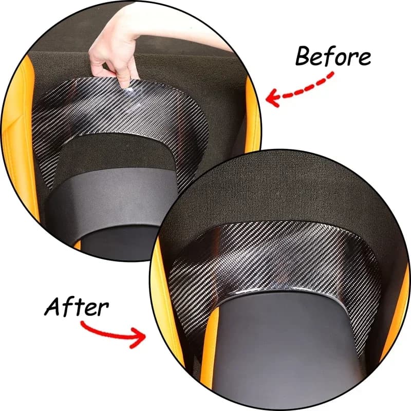 For Chevrolet Corvette C7 2014-2019 Soft Carbon Fiber Car Central Control Armrest Box Rear Panel Decorative Sticker Accessories