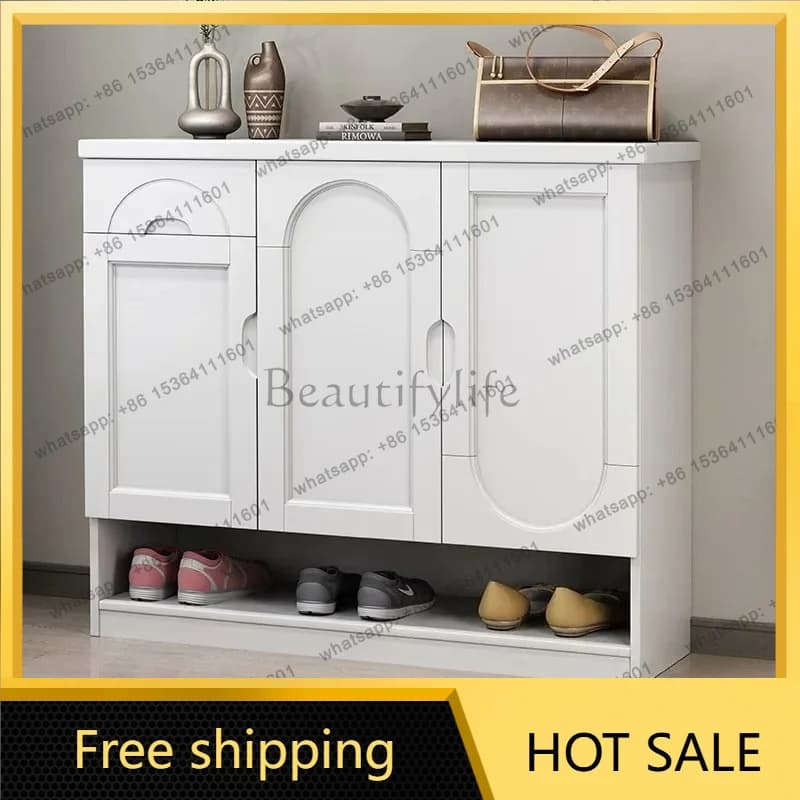 Creative Mobile Shoe Cabinets Wooden Storage Entrance Rack Space Saving Large Shoe Cabinets