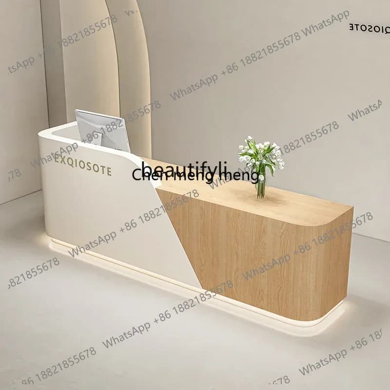 Y183FABeauty salon Bar Hair salon Paint front desk Clothing store Dental clinic Light luxury reception desk Training checkout pa
