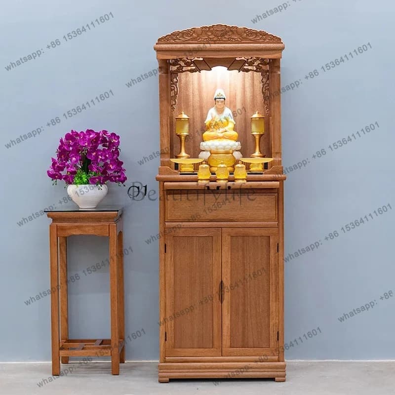 New Chinese Vertical Cabinet Modern Simple Household Light Luxury Living Room Shentai Cabinet Solid Wood Small Cabinet