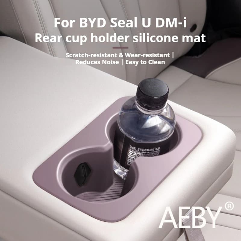 AEBY For BYD Seal U DM-i 2020-2025 Car Rear Seat Cup Holder, Back Row Armrest Drink Pocket, Auto Interior Organizer Accessories