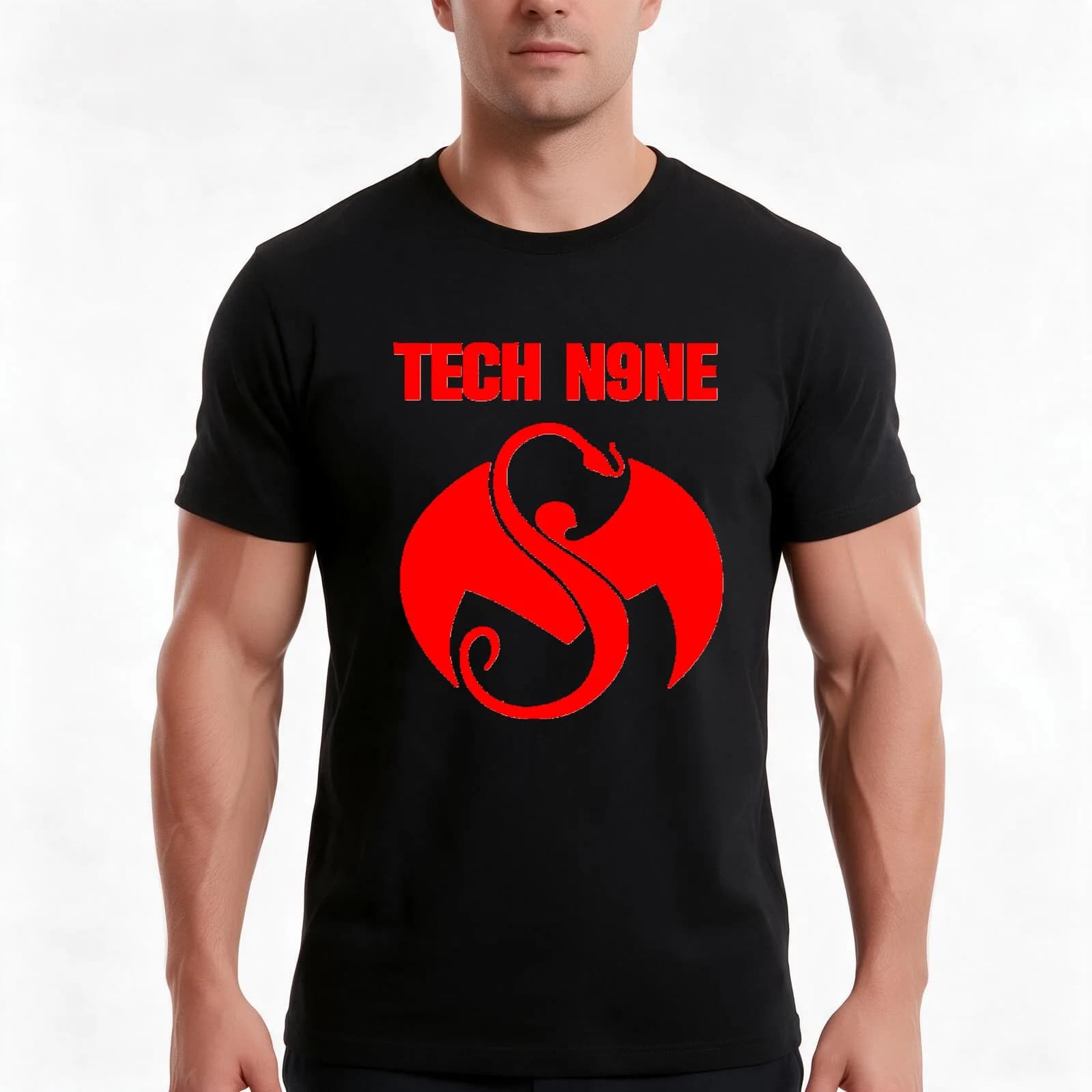 Logo tech n9ne musical genres hip pop wilatikta Essential T-Shirt, Summer Casual Cotton Tee, Oversized Streetwear Tops