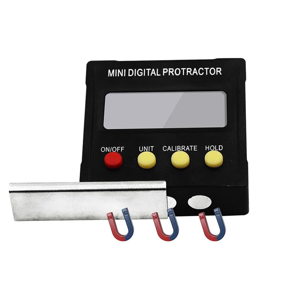 360 Degree Mini LCD Digital Display Protractor Inclinometer Electronic Level Box Magnetic Base Measuring Tools 0.1° Resolution