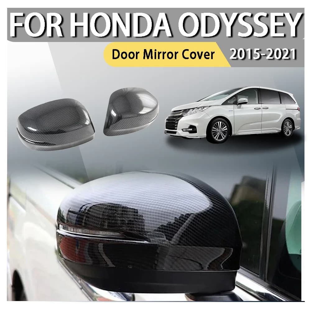 Door Mirror Cover For Honda Odyssey 2015 2016 2017 2018 2019 2020 2021 Door Rear View Case Trim Sticker Carbon Fiber Look