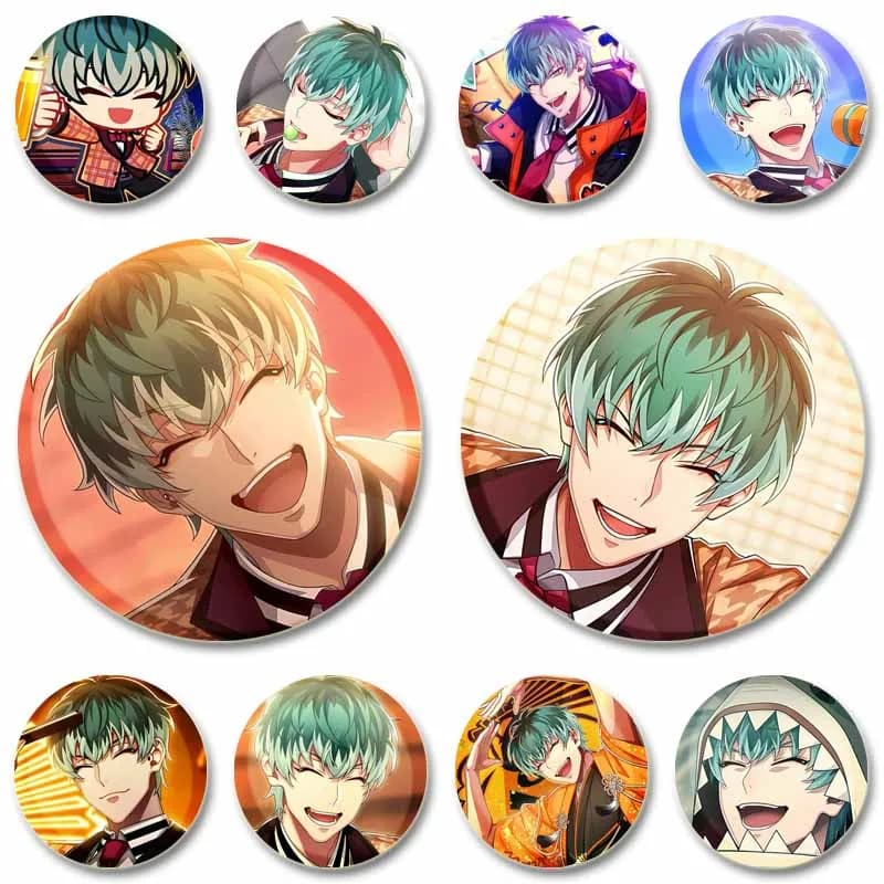 Hypnosis Mic Game Icon Soft Button Pins Cartoon Role Hidaka Sasara Badge Round Tinplate Enamel Brooch Hat Backpack Jewelry Gifts