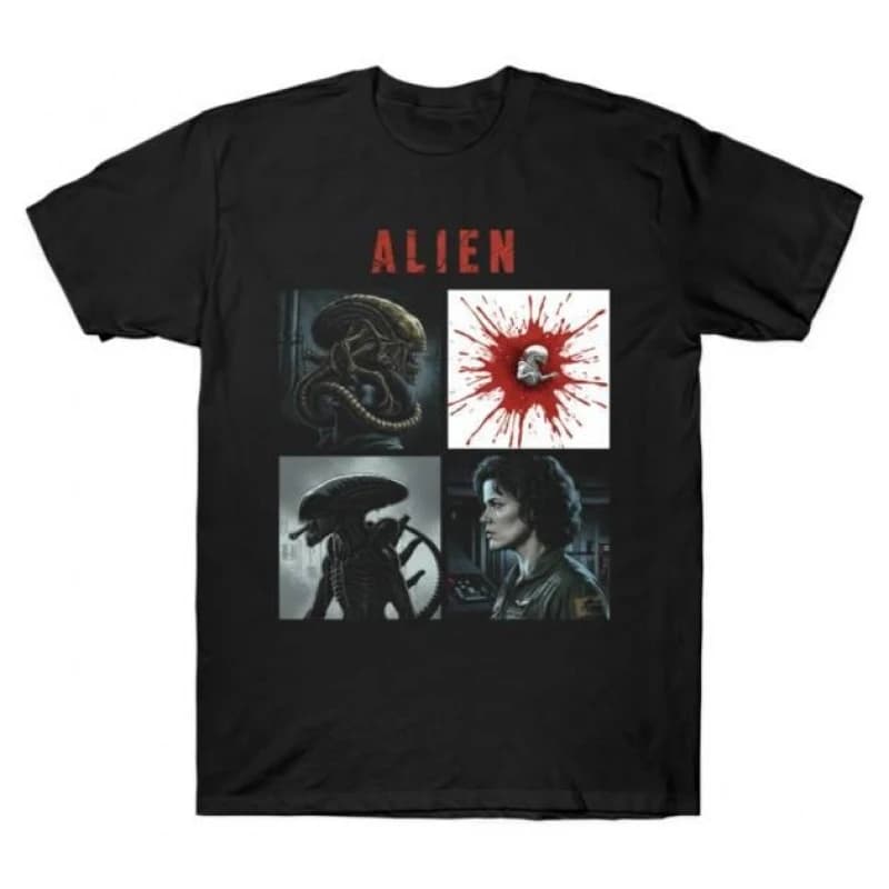 Scary Xenomorph 0412 Sci-Fi Alien Gift T-Shirt Weyland LV-426  Horror movie Short Sleeve Graphic clothes All size tops S-6XL