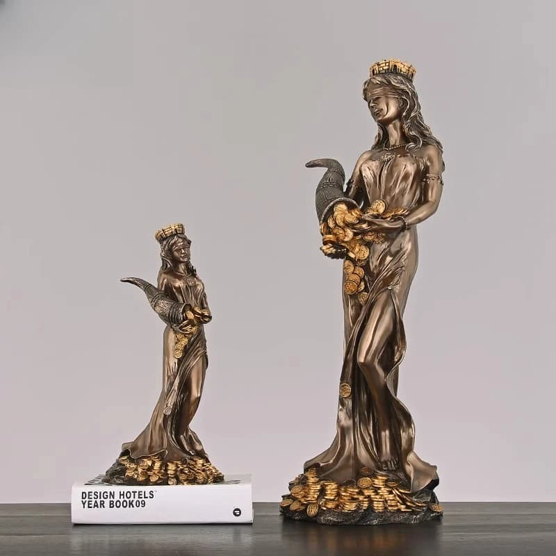 European Style Fortune Muse Statue Ornament Creative Office Decoration Living Room Desktop Gadgets Sculpture Home Decoration