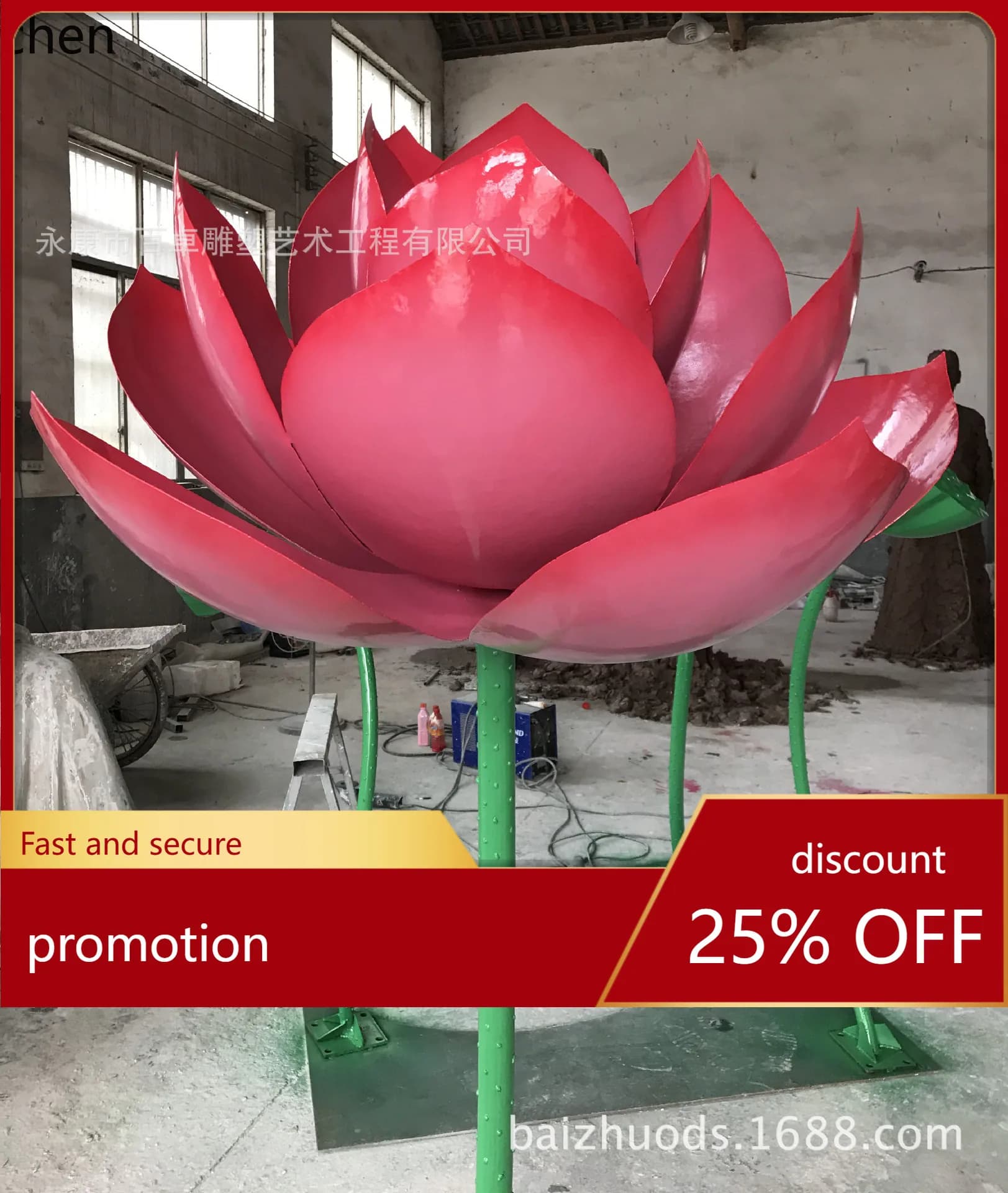 YFY  stainless steel square lotus sculpture lotus leaf sculpture large-scale landscape project sculpture