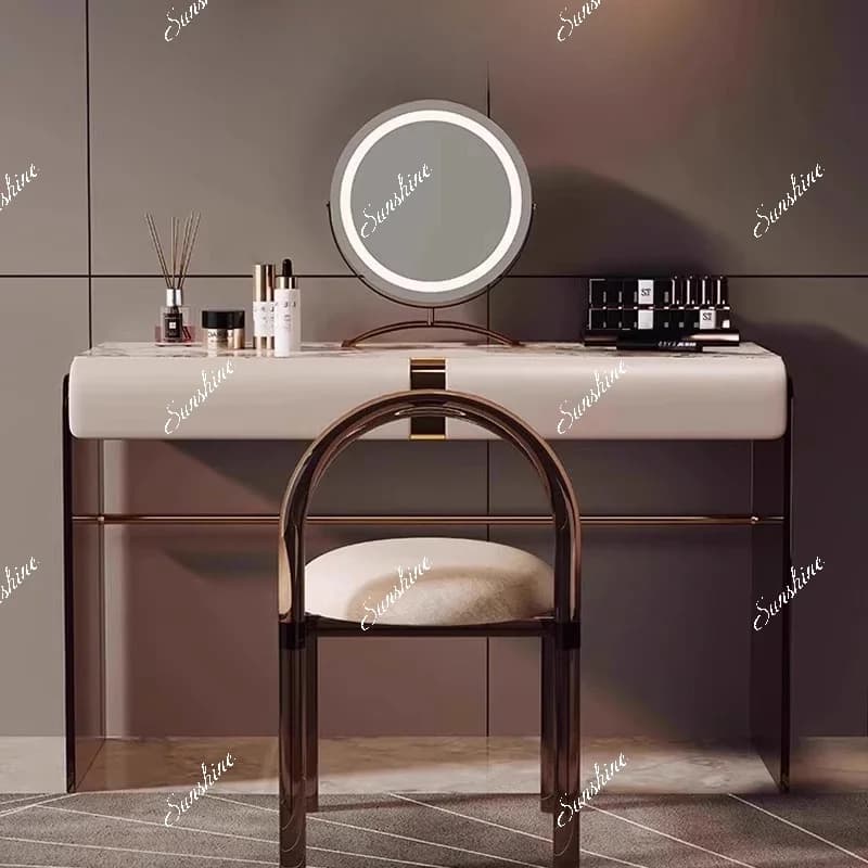 Light Luxury Minimalist Style Transparent Acrylic Slate Dresser Modern Bedroom Dresser