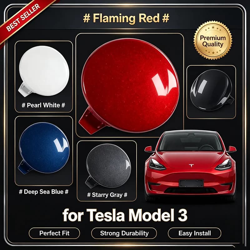 For Tesla Model 3 2024-2025 Front Bumper Tow Hook Cap Towing Eye Cover Trailer Cover Cap 181891700C