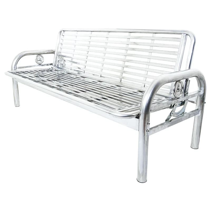 New stainless steel household sofa bed, office living room simple folding bed, nap folding bed