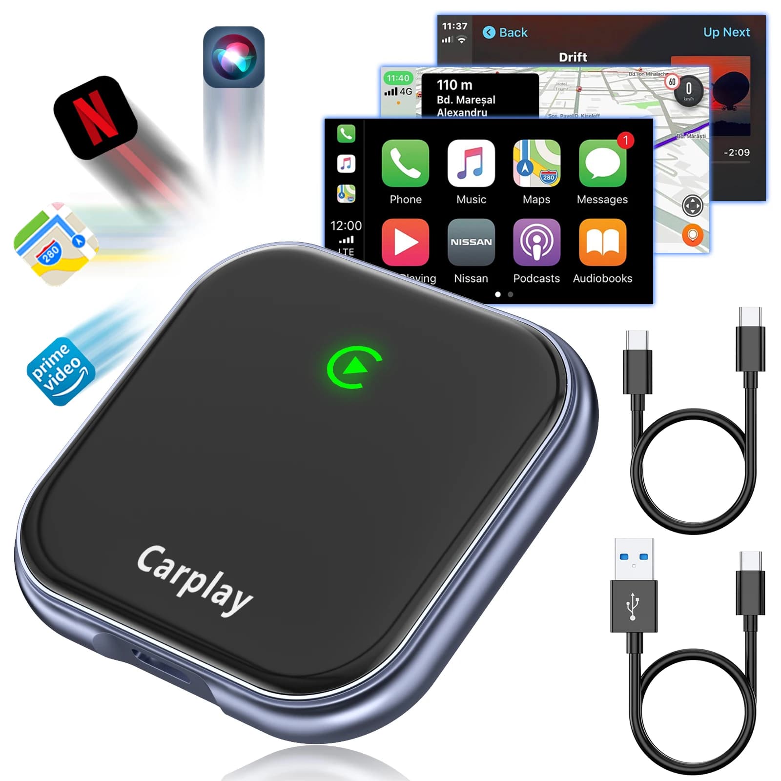 OEM ODM Portable Wireless Car Play Adapter Dongle for apple Android Carplay Para A3 Carplay E87 Carplay vw