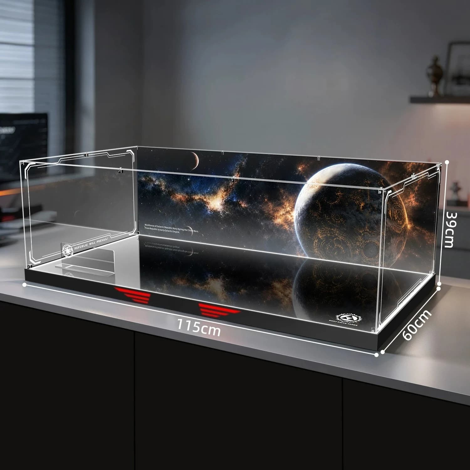 Display case and storage box suitable for LEGO 75367 Venator-class Republic Attack Cruiser building blocks