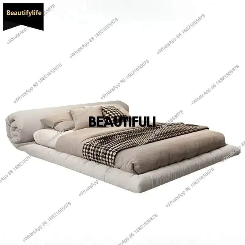 D80 Pretty Elegant Nordic Bed Double Queen Unique Luxury Bedroom King Bed Frame Bases Headboards Cama De Casal House Accessories